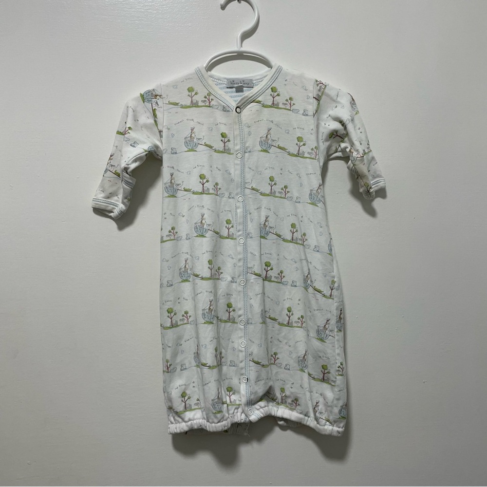 Kissy Kissy White and Green Kids Pajama sleeper - as is
